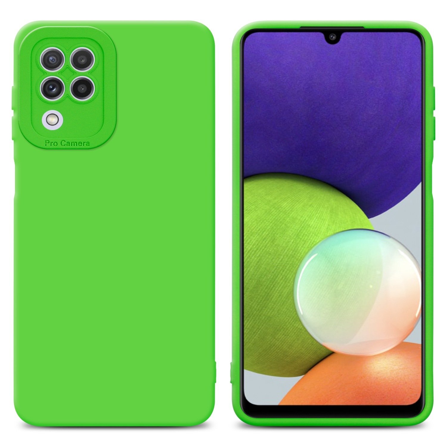 Pokrowiec Cadorabo do Samsung Galaxy A22 4G z zielonym silikonowym etui TPU na telefon komórkowy