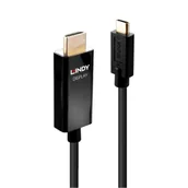 Kable - Adapter LINDY USB-C - HDMI 4K60 1m Czarny - miniaturka - grafika 1