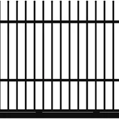 Ogrodzenia - Polbram Brama przesuwna Majorka 5x1,5 m prawa czarna - miniaturka - grafika 1