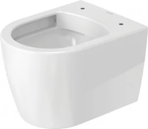 Duravit ME by Starck Miska WC podwieszana Compact Rimless 37x48 cm lejowa biała z powłoką WonderGliss 25300900001 - Miski WC - miniaturka - grafika 1