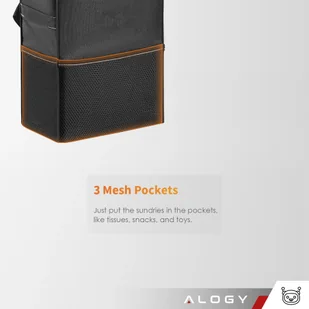 Samochodowy kosz na śmieci Organizer mini śmietnik na zagłówek fotel auta do samochodu czarny 8l torba termiczna Alogy - Pozostałe akcesoria do telefonów - miniaturka - grafika 21