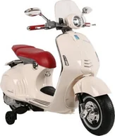 Pojazdy elektryczne dla dzieci - Lean Sport Skuter na Akumulator Vespa GTS 300 Biały - miniaturka - grafika 1