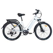 Rowery elektryczne - Heda TX27 Electric Bike 27.5x2.4 inch Tire 500W Mid Motor 48V 16Ah Battery 60-80km Range Shimano 7-speed Gear - White - miniaturka - grafika 1