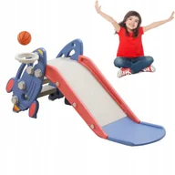 Place zabaw - Zjeżdżalnia dla dzieci basen kojec dom ogród kosz koszykówka antypoślizgowa - miniaturka - grafika 1