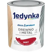 Emalie - Jedynka Farba akrylowa DecoProtect Drewno i Metal mat Czerwony 0,7 l - miniaturka - grafika 1