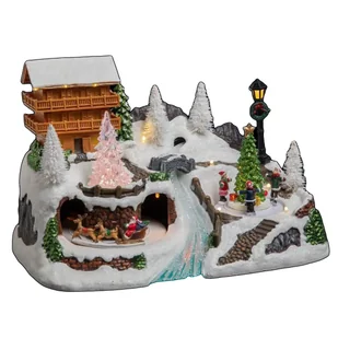 Szopka Bożonarodzeniowa Domek, Z Oświetleniem Led - Oświetlenie świąteczne - miniaturka - grafika 1