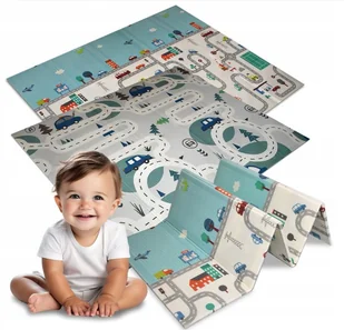 Mata Piankowa Edukacyjna Składana Dla Dzieci Duża 180x200 Dwustronna Gruba - Maty piankowe - miniaturka - grafika 1