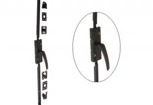 Zasuwa garażowa z klamką 2,15 m czarna - Akcesoria do bram - miniaturka - grafika 1