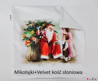 Kołdry i poduszki dla dzieci - Poduszka panelowa świąteczna 40x40 Mikołajki - miniaturka - grafika 1