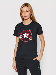 Koszulki sportowe damskie - Converse T-Shirt 10024035-A01 Czarny Standard Fit - grafika 1