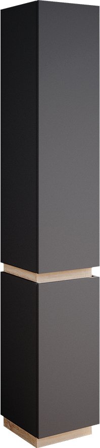 Vicco Szafka łazienkowa Gloria, 33 x 197.5 cm z 2 drzwiami, Antracyt/Sonoma