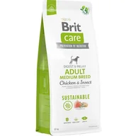 Sucha karma dla psów - Brit Care Sustainable Adult Med Chicken Insect 12kg - miniaturka - grafika 1