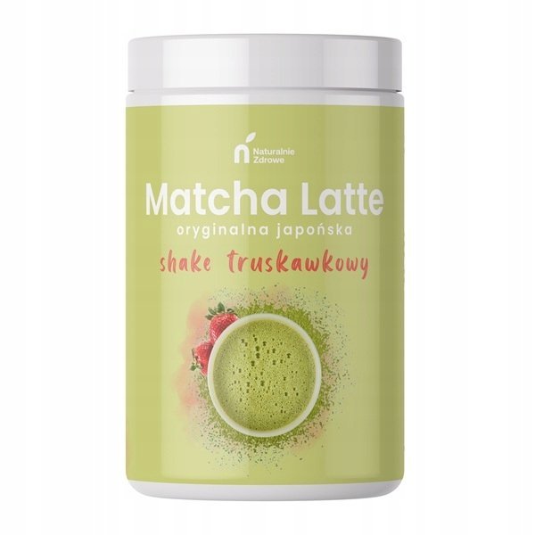 Naturalnie Zdrowe Matcha Japońska Latte Shake Truskawkowy 390 G
