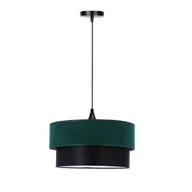 Lampy sufitowe - Solanto lampa wisząca 1-punktowa czarna/zielona + czarna 31-19707 - miniaturka - grafika 1