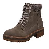 Botki damskie - TOM TAILOR Damskie botki 5890001, beżowy - Beige Mud 00021-42 EU - miniaturka - grafika 1