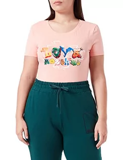 Koszulki i topy damskie - Love Moschino Damska koszulka z krótkim rękawem z nadrukiem graffiti, Rosa, 48 - grafika 1