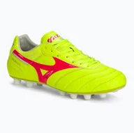 Piłka nożna - Buty piłkarskie męskie Mizuno Morelia II Elite MD safety yellow/fiery coral 2/galaxy silver - miniaturka - grafika 1