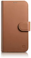 Etui i futerały do telefonów - iCarer Wallet Case 2in1 etui iPhone 14 skórzany pokrowiec z klapką Anti-RFID brązowy (WMI14220725-BN) - miniaturka - grafika 1
