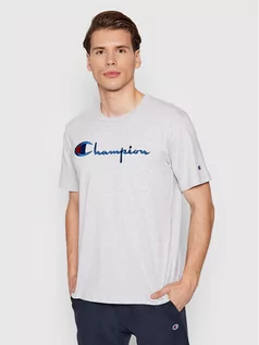 Koszulki męskie - Champion T-Shirt Big Script Logo 216547 Szary Comfort Fit - grafika 1
