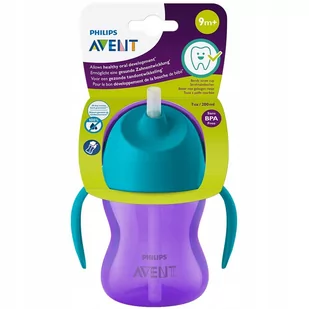 Philips Avent Avent Kubek z giętką słomką 200ml 9m+ - Kubki dla dzieci - miniaturka - grafika 1