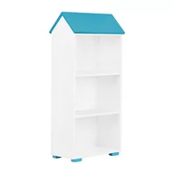Półki i regały dla dzieci - Regał dziecięcy słupek, biało-niebieski, 130 cm - miniaturka - grafika 1
