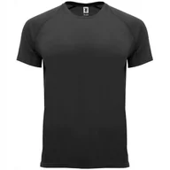Koszulki męskie - Sportowa koszulka męska T-shirt DRY ROLY CA0407 BLACK DUŻY ROZMIAR 3XL - miniaturka - grafika 1