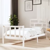 Łóżka - Lumarko Rama łóżka, biała, lite drewno sosnowe, 90x200 cm - miniaturka - grafika 1