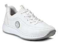 Sneakersy damskie - Buty damskie Rieker N5504-80 sportowe sneakersy białe-38 - miniaturka - grafika 1