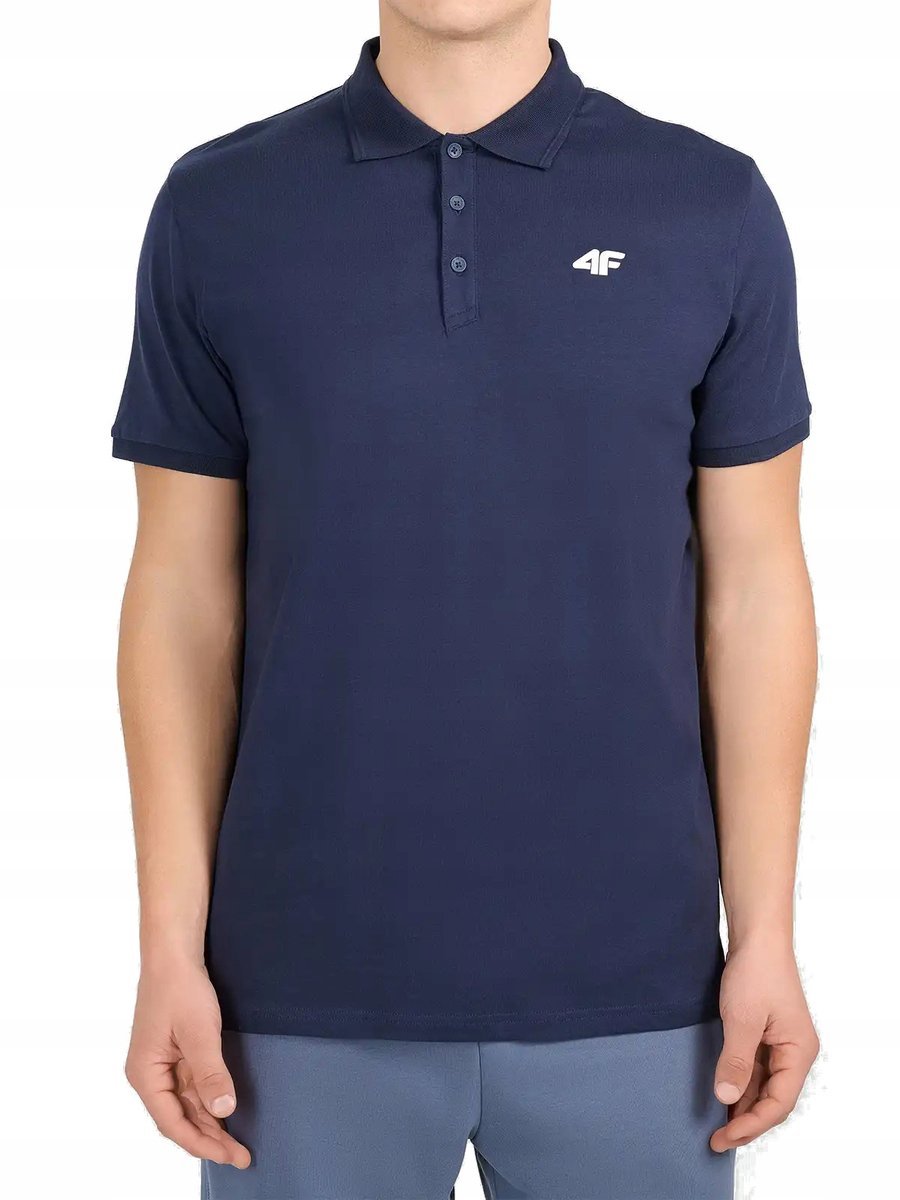 Męska koszulka polo 4F t-shirt polówka M0770 31S granatowy XL