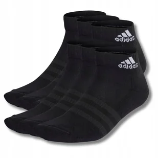 MĘSKIE SKARPETKI SPORTOWE ADIDAS BAWEŁNIANE CZARNE UNISEX 6x PAR 37-39 S - Skarpetki męskie - miniaturka - grafika 1