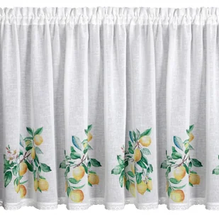 Biała zazdrostka CLEO 90x150 cm delikatna koronka montaż na tunelu - Firany - miniaturka - grafika 1