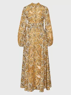 Sukienki - IXIAH Sukienka koszulowa X221-80539 Żółty Regular Fit - grafika 1