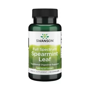 Full Spectrum Spearmint leaf - Mięta zielona 400 mg 60 kaps. (Swanson) - Zioła - miniaturka - grafika 1