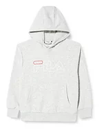 Bluzy dla chłopców - FILA Chłopięca bluza z kapturem, jasnoszary melanż, 170/176, jasnoszary melanżowy, 170-176 - miniaturka - grafika 1