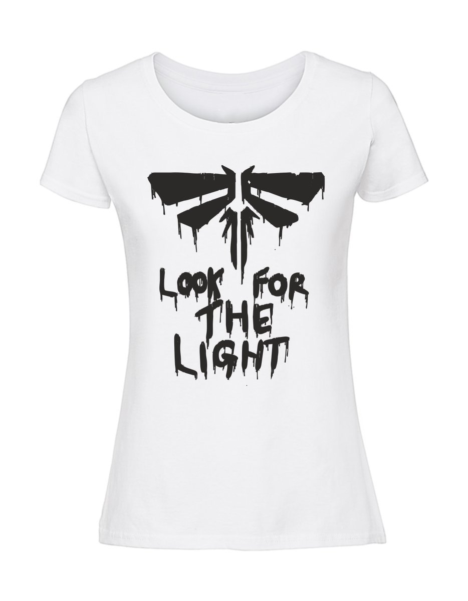 Damska koszulka z nadrukiem - LOOK FOR THE LIGHT THE LAST OF US biały XXL
