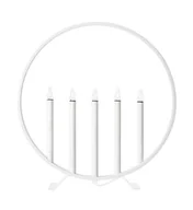 Ozdoby bożonarodzeniowe - Świecznik stołowy biały Surround okrągły ring candle biały - miniaturka - grafika 1