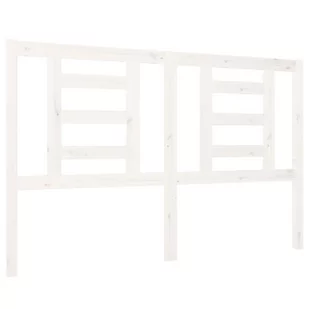 Lumarko Wezgłowie łóżka, białe, 126x4x100 cm, lite drewno sosnowe - Inne meble do sypialni - miniaturka - grafika 3