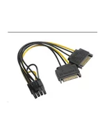 Adaptery i przejściówki - Akasa Adapter SATA power 6+2pin PCIe (AK-CBPW19-15) - miniaturka - grafika 1