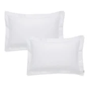 Poszewki na poduszki - Zestaw 2 białych poszewek na poduszki z satyny bawełnianej Bianca Oxford, 50x75 cm - miniaturka - grafika 1