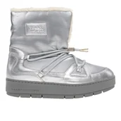 Śniegowce damskie - Buty Tommy Hilfiger Tommy Essential Silver Boots FW0FW07506-0IM - srebrne - miniaturka - grafika 1