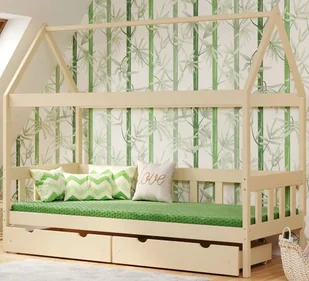 Elior Łóżko dla dziecka w kształcie domku z szufladami, wanilia - Dada 4X 180x80 cm - Łóżka dla dzieci i młodzieży - miniaturka - grafika 1