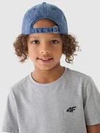 Koszulki dla chłopców - 4F T-shirt gładki chłopięcy - szary 146 (10-11 lat) - miniaturka - grafika 1