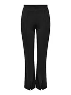 Spodnie damskie - ONLY Damskie spodnie JDYPRETTY Flare Slit JRS NOOS spodnie, czarne, XXS/30 - miniaturka - grafika 1