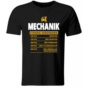 GiTees, Koszulka męska, Mechanik Stawka Godzinowa. Prezent Dla Mechanika, rozmiar L - Koszulki męskie - miniaturka - grafika 1