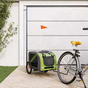 vidaXL Przyczepka rowerowa dla psa, tkanina Oxford i żelazo - Sprzęt podróżny i transportery dla psów - miniaturka - grafika 1