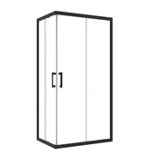 Kabiny prysznicowe - Kabina prysznicowa prostokątna Easy 90 x 70 x 190 cm czarna Sensea - miniaturka - grafika 1