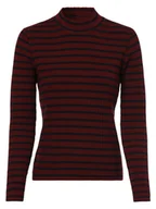 Koszulki i topy damskie - Franco Callegari Damska koszulka z długim rękawem Kobiety Bawełna czerwony|niebieski|wielokolorowy w paski, 46 - miniaturka - grafika 1