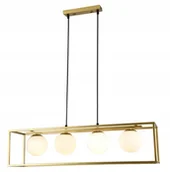 Lampy sufitowe - Lampa sufitowa wisząca Avelin 3, 4*E27, złota, Gtv - miniaturka - grafika 1