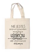 Torby i wózki na zakupy - Shopper "NIE JESTEŚ JEDYNYM POWODEM MOJEGO UŚMIECHU .." - miniaturka - grafika 1