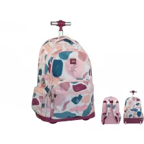 Plecak na kółkach 6 zamków (25 l) Powolny, różowy MILAN, 625601SLW - Plecaki - miniaturka - grafika 2